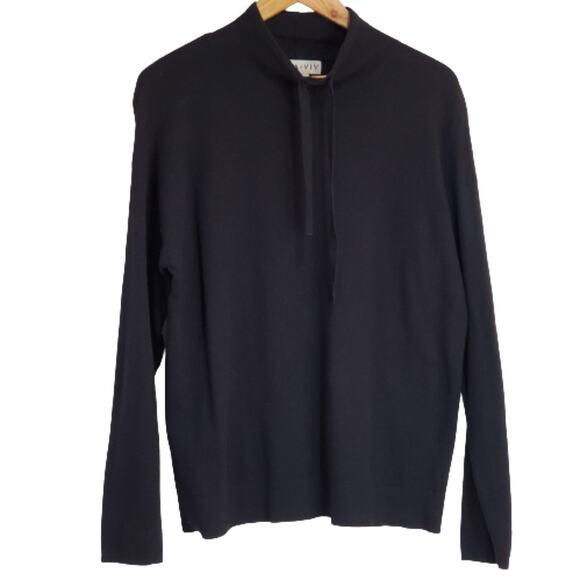 Ava & Viv Black Cowl Neck w/Ties Long Sleeve Sweater X - Picture 1 of 6